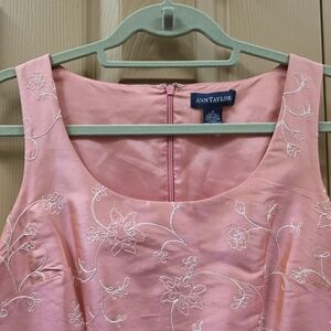 Ann Taylor Pink Embroidered Dress